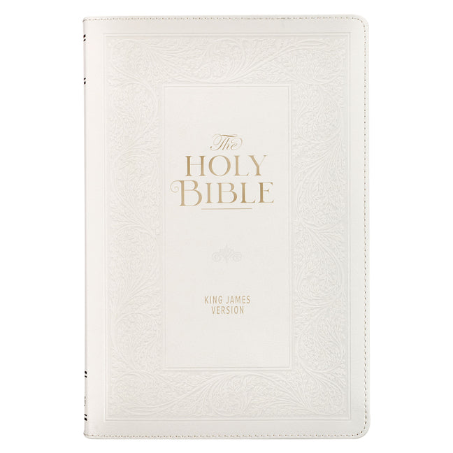 KJV Bible Giant Print Standard Faux Leather White Christian Art Publishers